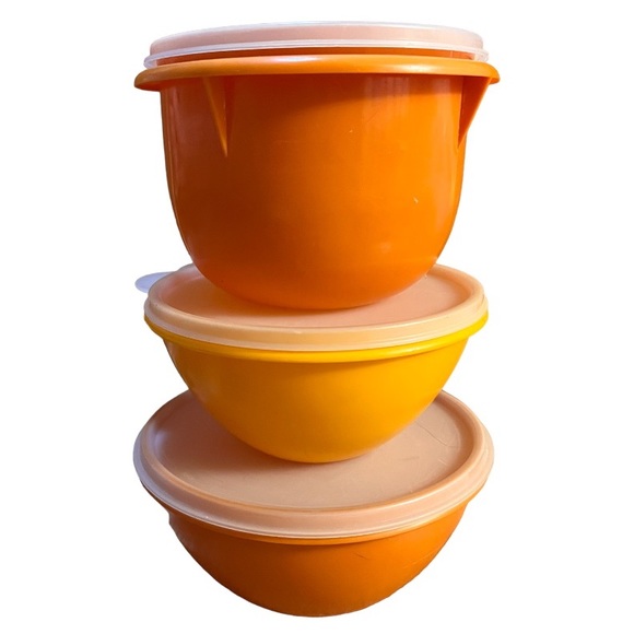 Tupperware Kitchen Vintage Tupperware Set Of 3 Multisized Plastic